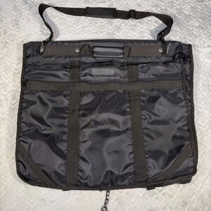 Pierre Cardin Garment Bag Black Hanging Suit Travel Luggage Vintage Nylon